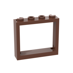 Window 1 x 4 x 3 - No Shutter Tabs #60594 Reddish Brown 10 pieces