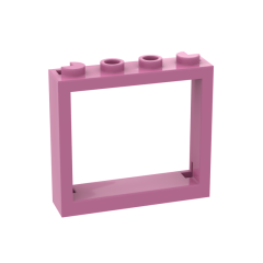 Window 1 x 4 x 3 - No Shutter Tabs #60594 Dark Pink