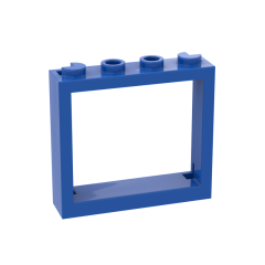 Window 1 x 4 x 3 - No Shutter Tabs #60594 Blue
