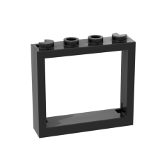 Window 1 x 4 x 3 - No Shutter Tabs #60594 Black 10 pieces
