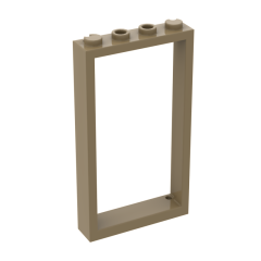 Door Frame 1 x 4 x 6 With 2 Holes On Top And Bottom #60596 Dark Tan