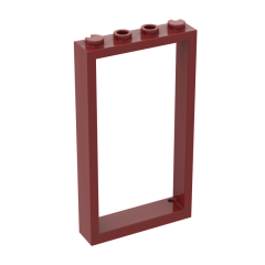 Door Frame 1 x 4 x 6 With 2 Holes On Top And Bottom #60596 Dark Red