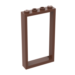 Door Frame 1 x 4 x 6 With 2 Holes On Top And Bottom #60596 Reddish Brown