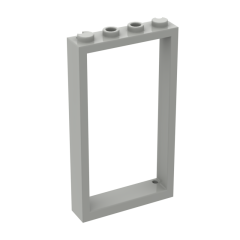 Door Frame 1 x 4 x 6 With 2 Holes On Top And Bottom #60596 Light Bluish Gray