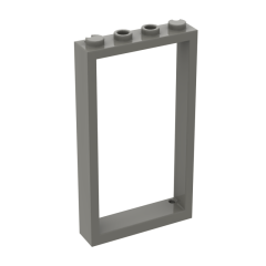 Door Frame 1 x 4 x 6 With 2 Holes On Top And Bottom #60596 Dark Bluish Gray