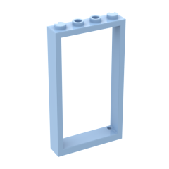 Door Frame 1 x 4 x 6 With 2 Holes On Top And Bottom #60596 Bright Light Blue