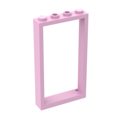 Door Frame 1 x 4 x 6 With 2 Holes On Top And Bottom #60596 Bright Pink