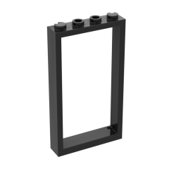 Door Frame 1 x 4 x 6 With 2 Holes On Top And Bottom #60596 Black