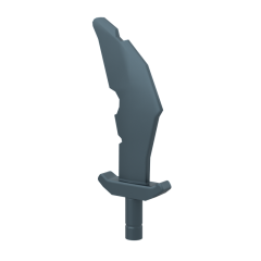 Weapon Sword / Scimitar Notched Blade #60752 Titanium Metallic