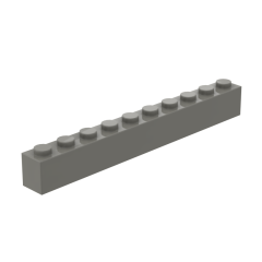 Brick 1 x 10 #6111 Dark Bluish Gray