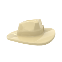 Minifig Hat Wide Brim, Outback Style (Fedora) #61506 Tan