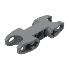 Technic Axle and Pin Connector 2 x 5 with Two Ball Joint Sockets Closed Sides Open Axle Holes #89650 Dark Bluish Gray