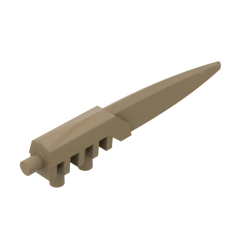 Large Figure Weapon Blade, Long Flexible #92218 Dark Tan