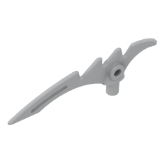 Weapon Scythe / Crescent Blade Serrated with Bar #98141 Light Bluish Gray