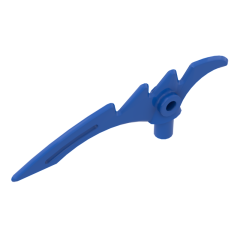 Weapon Scythe / Crescent Blade Serrated with Bar #98141 Blue