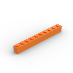 Brick 1 x 10 #6111 Orange 1/4 KG