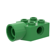 Brick Special 2 x 2 With Pin Hole Rotation Joint Socket #48169 Bright Green