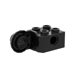 Technic Brick Special 2 x 2 with Pin Hole, Rotation Joint Ball Half - Vertical Side #48171 Black 10 pieces