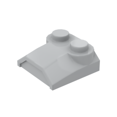Brick Curved 2 x 2 x 2/3 Two Studs and Lip End #41855 Light Bluish Gray