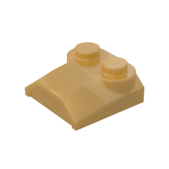 Brick Curved 2 x 2 x 2/3 Two Studs and Lip End #41855 Pearl Gold