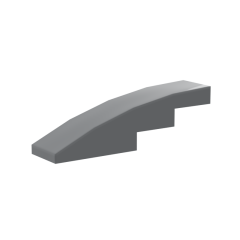 Slope Curved 4 x 1 No Studs - Stud Holder with Symmetric Ridges #11153 Dark Bluish Gray