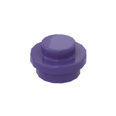 Plate Round 1 x 1 #6141 Dark Purple