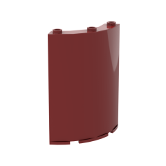 Panel 4 x 4 x 6 Quarter Cylinder #30562 Dark Red