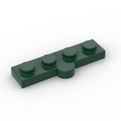 Hinge Plate 1 x 4 Swivel Top / Base - Complete Assembly #73983 Dark Green
