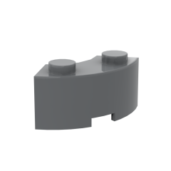 Curved Brick 2 Knobs #3063 Dark Bluish Gray
