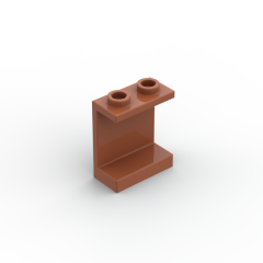 Panel 1 x 2 x 2 With Side Supports - Hollow Studs #87552 Dark Orange