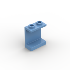 Panel 1 x 2 x 2 With Side Supports - Hollow Studs #87552 Medium Blue