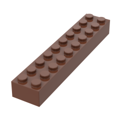 Brick 2 x 10 #3006 Reddish Brown 10 pieces