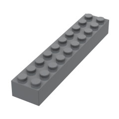 Brick 2 x 10 #3006 Dark Bluish Gray 10 pieces