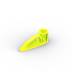 Technic Tooth 1 x 3 with Axle Hole - Rounded Underside #41669 Trans Neon Green