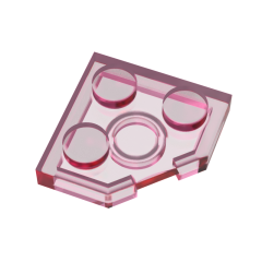 Wedge Plate 2 x 2 Cut Corner #26601 Trans-Dark Pink
