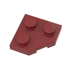 Wedge Plate 2 x 2 Cut Corner #26601 Dark Red