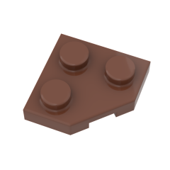 Wedge Plate 2 x 2 Cut Corner #26601 Reddish Brown