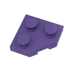 Wedge Plate 2 x 2 Cut Corner #26601 Dark Purple