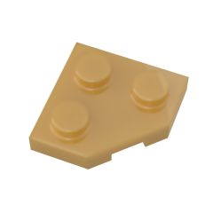 Wedge Plate 2 x 2 Cut Corner #26601 Pearl Gold