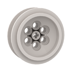 Wheel 43.2mm D. x 18mm (Flush Axle Stem) #86652 White