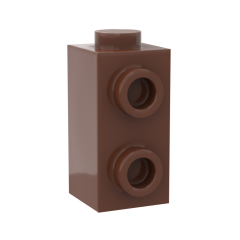 Brick Special 1 x 1 x 1 2/3 with Studs on Side #32952 Reddish Brown