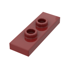Plate Special 1 x 3 with 2 Studs with Groove and Inside Stud Holder (Jumper) #34103 Dark Red
