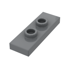 Plate Special 1 x 3 with 2 Studs with Groove and Inside Stud Holder (Jumper) #34103 Dark Bluish Gray