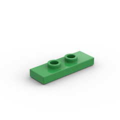 Plate Special 1 x 3 with 2 Studs with Groove and Inside Stud Holder (Jumper) #34103 Bright Green