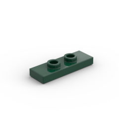 Plate Special 1 x 3 with 2 Studs with Groove and Inside Stud Holder (Jumper) #34103 Dark Green