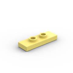 Plate Special 1 x 3 with 2 Studs with Groove and Inside Stud Holder (Jumper) #34103 Bright Light Yellow