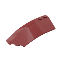Wedge Curved 8 x 3 x 2 Open Left - Plain #41750 Dark Red