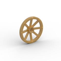 Wheel Wagon Large 33mm D. (Undetermined Hole Type) #4489 Pearl Gold