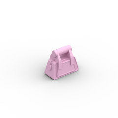 Bag / Handbag / Purse Angular with Zipper - Plain #93091 Bright Pink