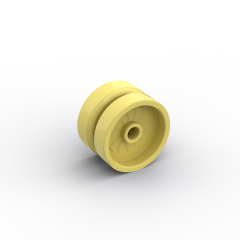 Wheel 18mm D. x 12mm With Axle Hole And Stud, Solid Brake Rotor Lines #18976 Bright Light Yellow 1 KG